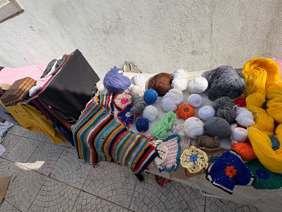 conjunto imenso de malhas e rendas e linhas