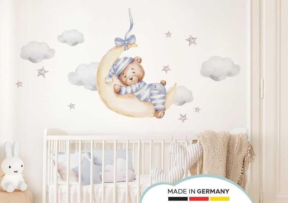 Little Deco Naklejka Na ścianę Dla Dziecka  Śpiący Miś M