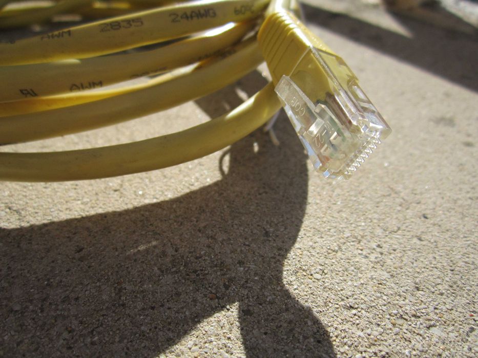 Cabo de rede CAT.5e amarelo 2m