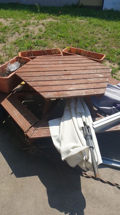 Stolik drewniany dla dzieci ogrodowy duży