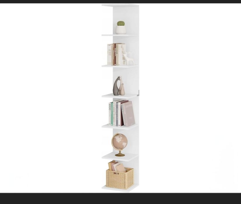 Regał na książki wysoki 190 cm słupek wąski Półka stojąca dekoracyjna