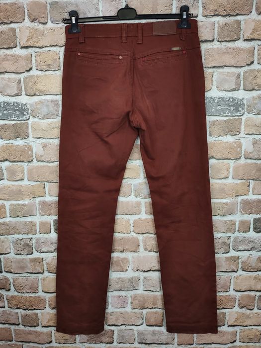 King bon jeansowe spodnie męskie miedziane w30