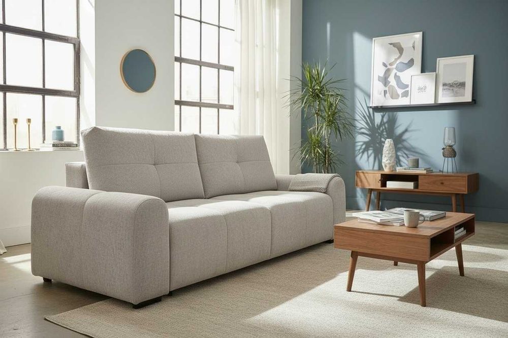 Sofa CYPRYS Rozkładana Nowoczesna Kanapa z poduszkami