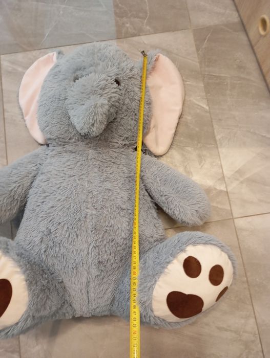 Bardzo duży słoń maskotka 70 centymetrów pluszak