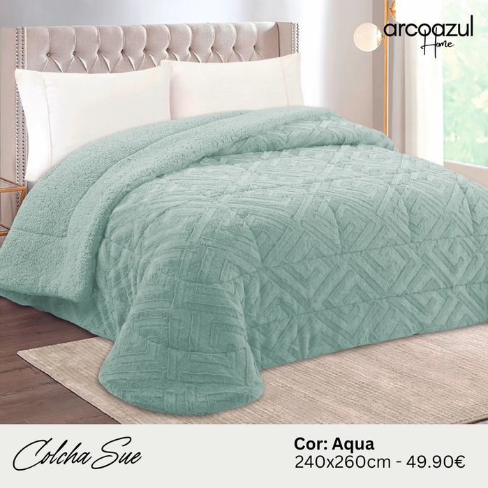 Colcha Suez  2 cores - 240x260cm - Casal By Arcoazul
