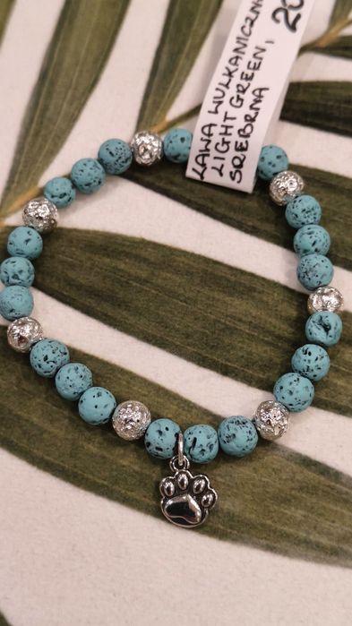 Bransoletka z naturalnych kamieni Lawa wulkaniczna