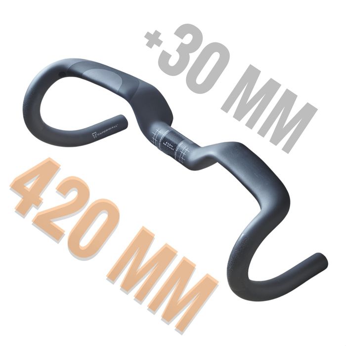 Carbon! EC90 420 mm kierownica szosowa gravel carbonowa szosowa 420 mm 42 cm wznios 30 mm