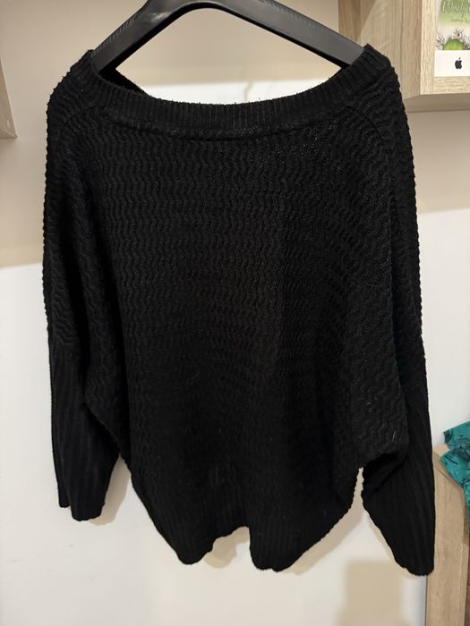Czarno sweter nietoperz 46 xxxxl