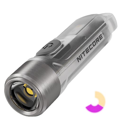 Потужний міні-наключник Nitecore TIKI, з ультрафіолетом (USB-C), сірий