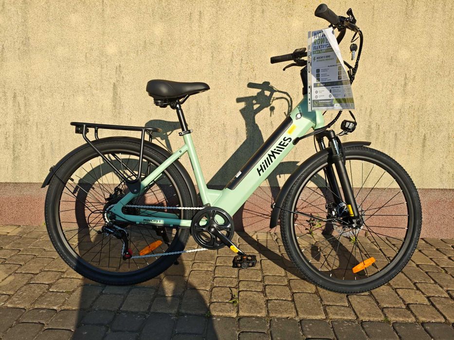 Nowy rower elektryczny Hillmiles MileCity 1 26" Ebike bateria 468Wh w ramie NOWY