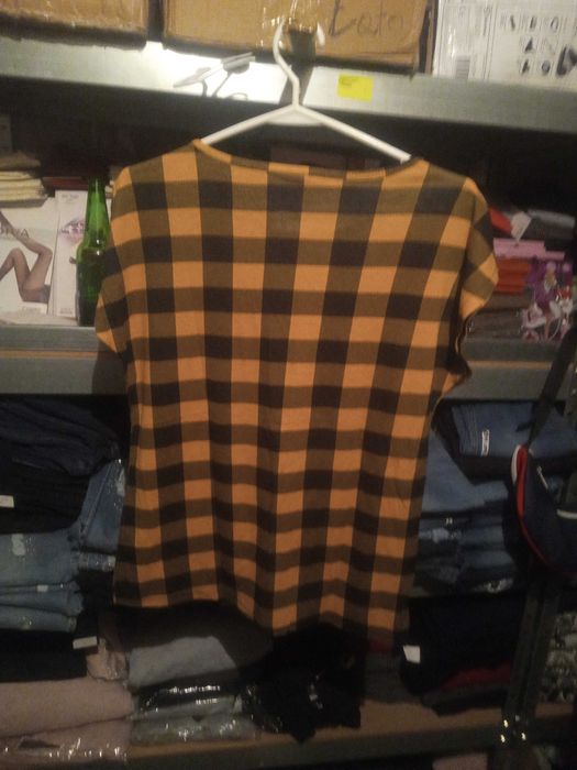 Bluzka katalinski Turcja krata musztardowa od M do Xl