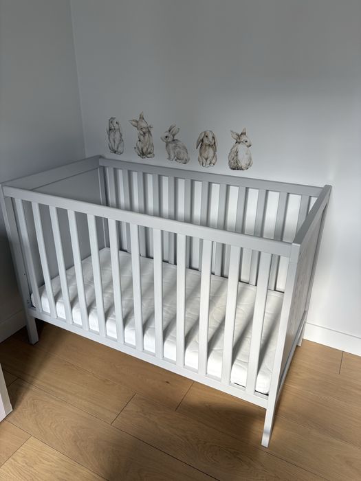 Łóżeczko Ikea Sundvik szare