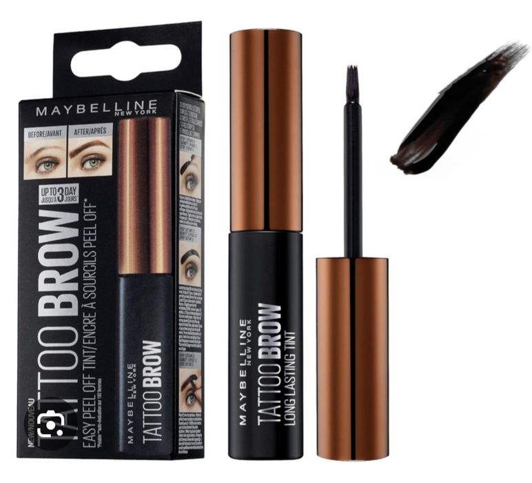 MAYBELLINE żel farbka do brwi koloryzacja trwała efekt tatuażu