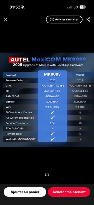 Maquina de diagnostico autel mk808s