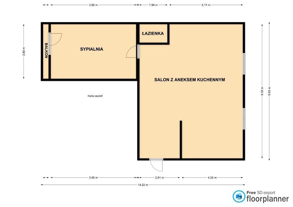 Mieszkanie 52m3. Parter. Balkon. Piwnica