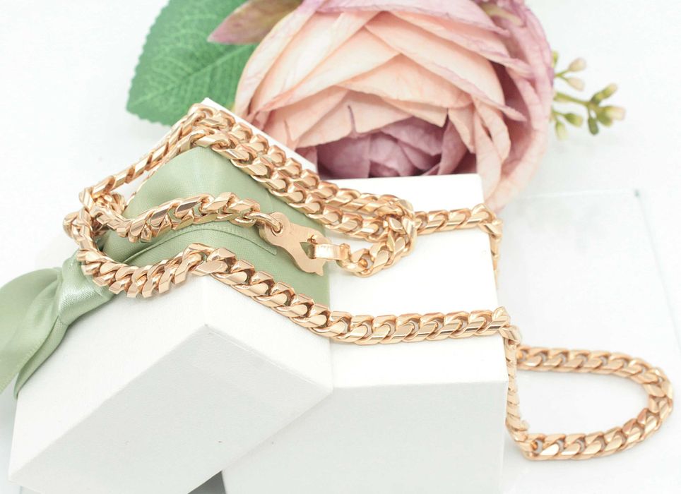 Złoty łańcuch p.585/74,28g, kuty - splot pancerka