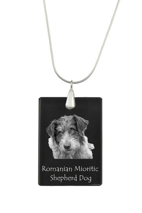 Ciobanesc Romanesc Mioritic naszyjnik kryształowy z psem Art-Dog