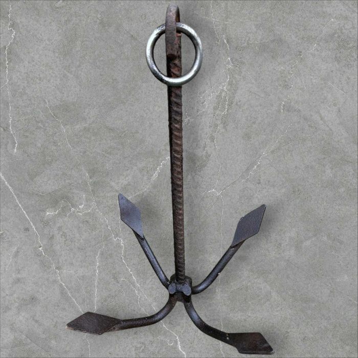 Ancora de barco antiga operacional 54X105 cm