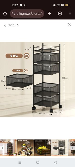 Obrtowy wózek kuchenny