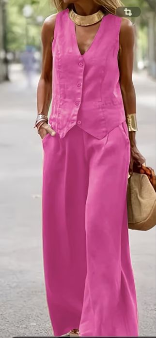 Komplet letni różowy