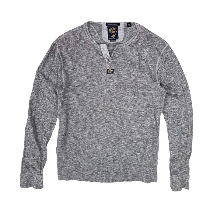 Superdry Japan koszulka z długim rękawem męska longsleeve  XXL / XL szara z bawełny letnia cienka bluza 2XL