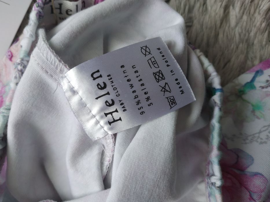 Nowe legginsy/różowe/kwiaty/motyle/prezent/Helen/r.92/98