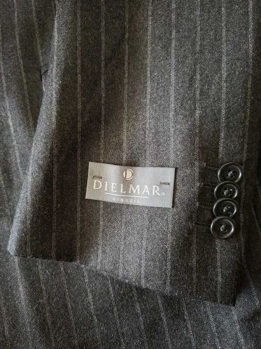 Blazer da Dielmar Cinza em Lã Listrado_52