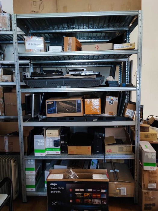 Торговый стеллаж металлический 90х250х50 для склада/магазина/сервиса