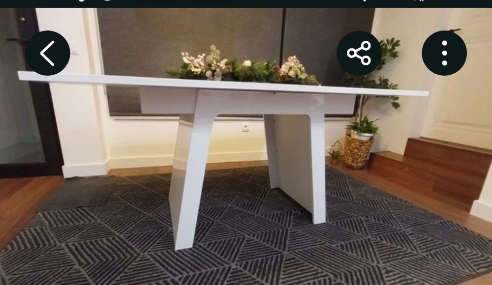 Mesa extensível alto brilho como nova