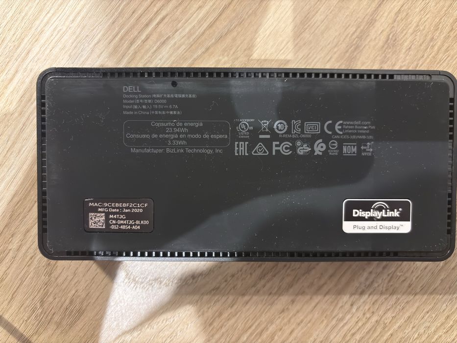 Stacja Dokująca DELL D6000 USB-C/3.0 + Oryginalny Zasilacz