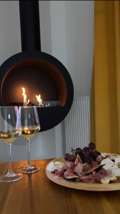 Biokominek Wiszący Czarny