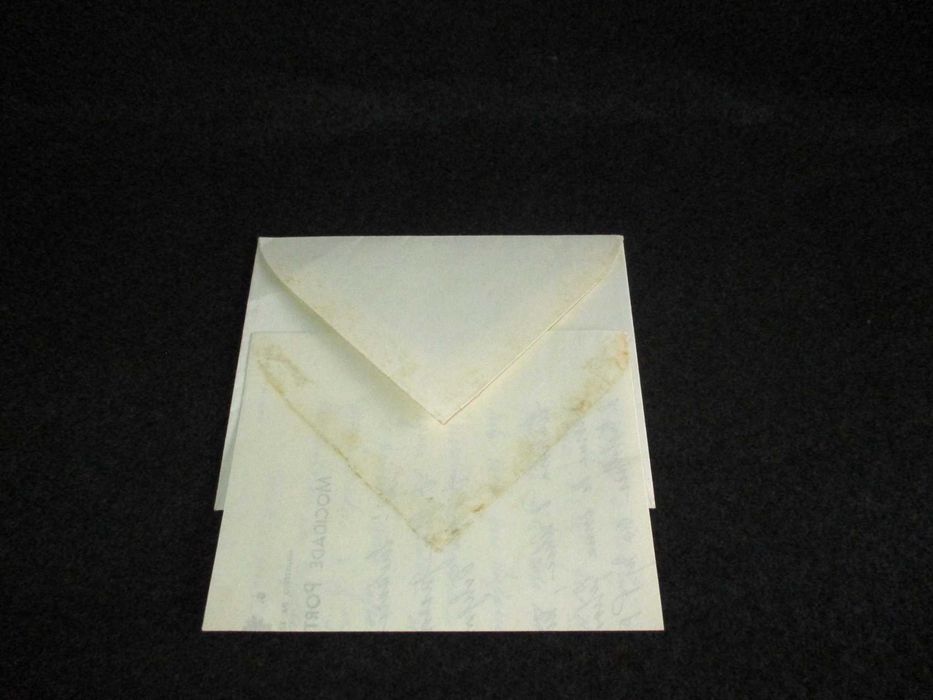 Envelope e Carta Manuscrita da Mocidade Portuguesa Feminina 1957
