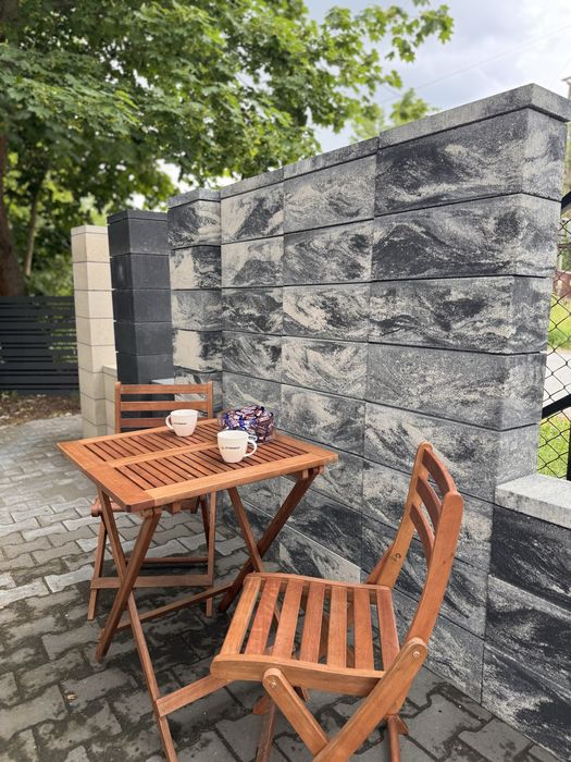 BLACK WEEK promocja Stalowo Biały Pustak na Ogrodzenie 500x200x200