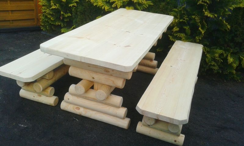 Meble ogrodowe barowe drewniane z drewna. Transport 200 ZŁ