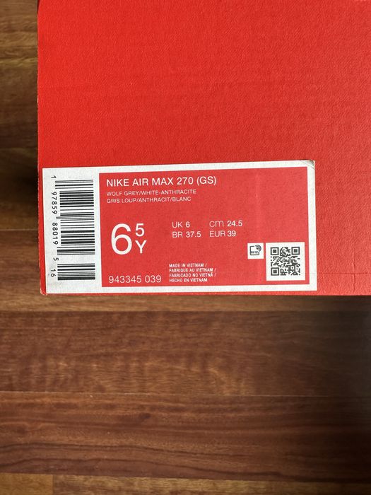 NIKE Air Max 270 Buty Sneakersy Tenisówki Obuwie Sportowe Trampki r 39