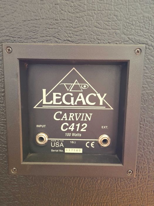 Coluna guitarra 4X12 Carvin Legacy C412 (Modelo Steve Vai) / Greenback
