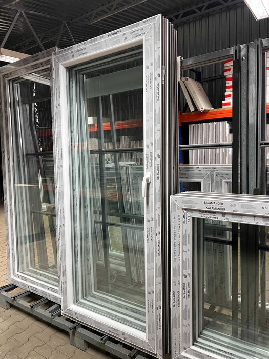 Okno balkonowe 86 x 209 białe Balkon Transport cały kraj