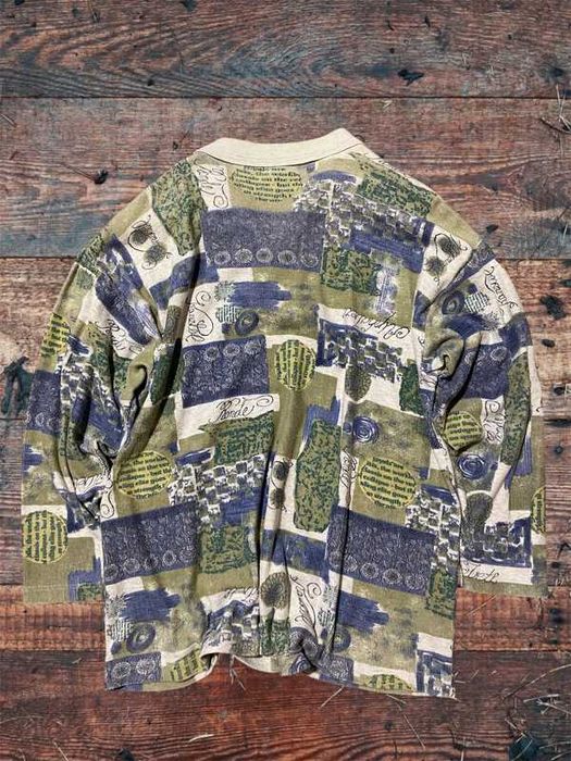 Vintage bluza sweter z fajnym wzorem zip pinterest Italy streetwear