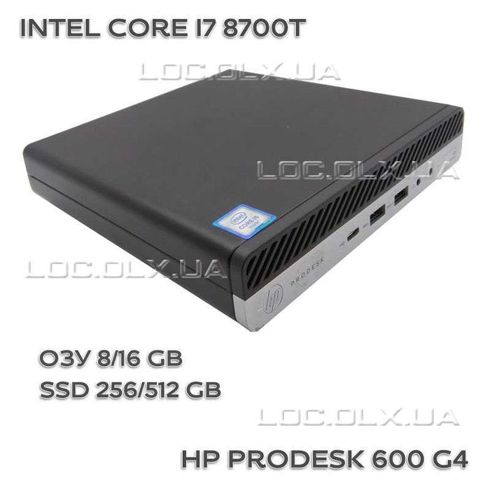 МиниПК HP ProDesk 600 G4 i7-8700T 8/256GB DisplayPort HDMI WiFi+BT (5446)