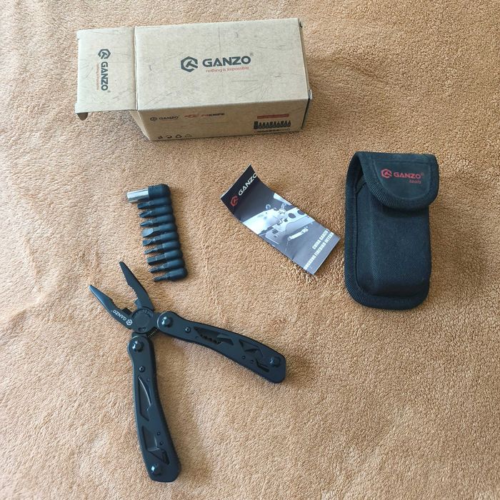 Multitool Ganzo G104 (Czarny) – Nowy, Pełen Komplet