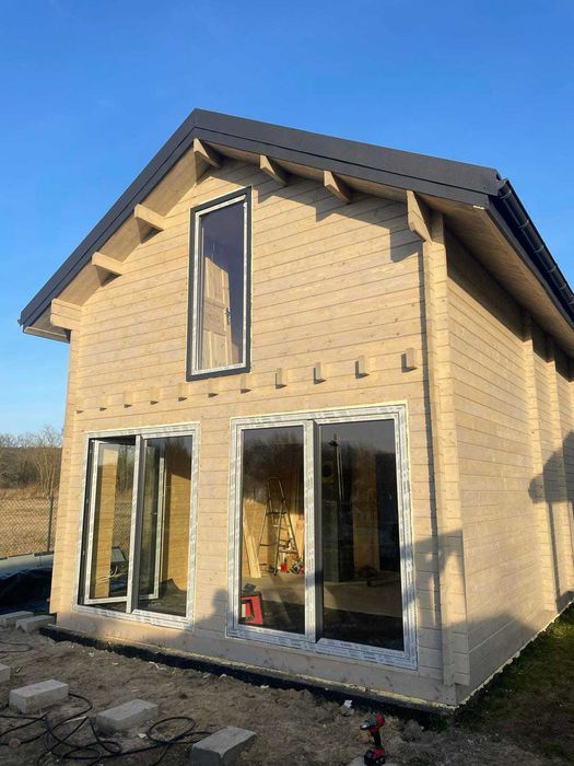 Drewniany domek letniskowy Jan III 65 +27 m2-ROD, ośrodek wypoczynkowy