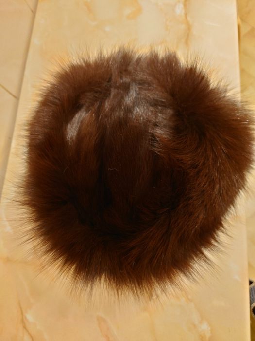 Czapka futrzana brązowa