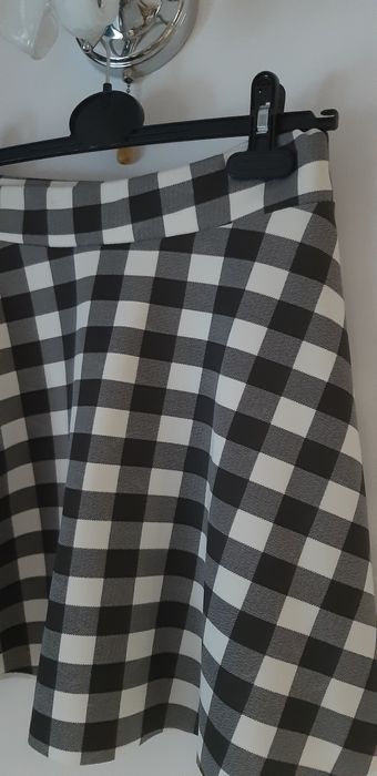 Spódniczka w kratę S/M brąz