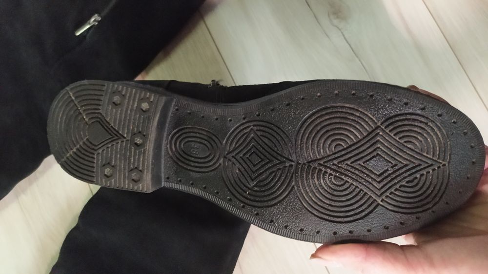 Сапожки евро зима, замш