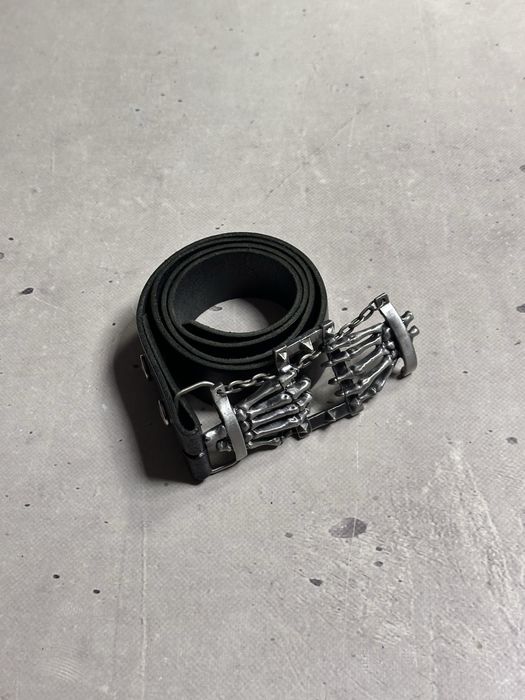 Timbelt Black Leather Belt Skeleton Original шкіряний ремінь скелет