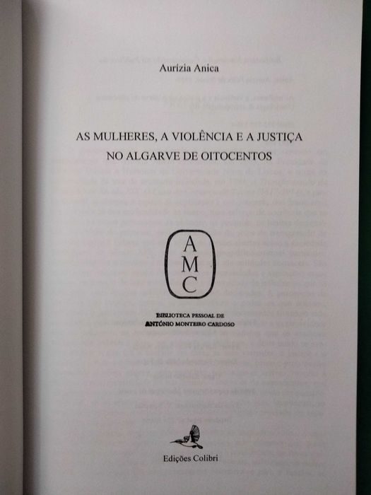 As Mulheres, a Violência e a Justiça no Algarve de Oitocentos