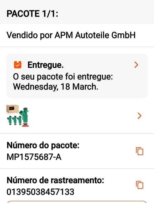 Conjunto (Kit) de 4 injectores a gasolina  Ref. OEM F198400J-4