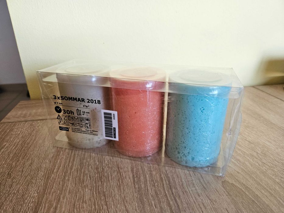 Świece Ikea 3 szt., nowe