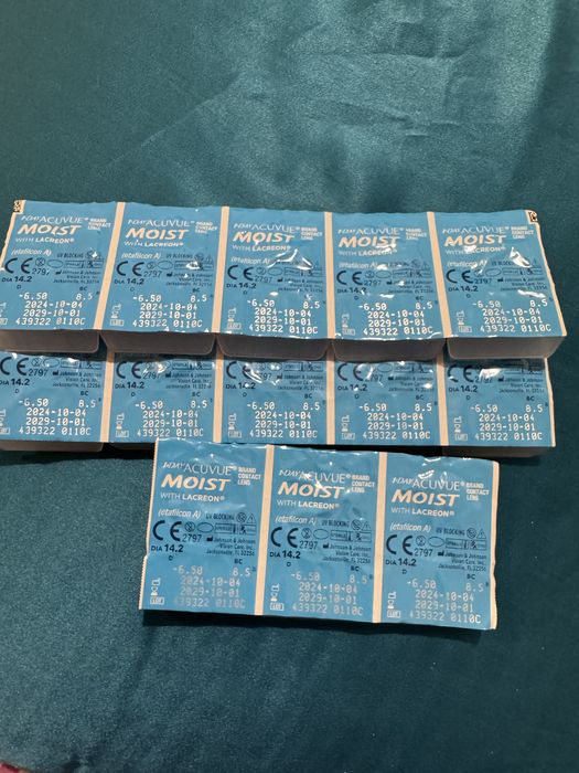 -6.5 линзы 15 штук однодневные 1 day acuvue moist