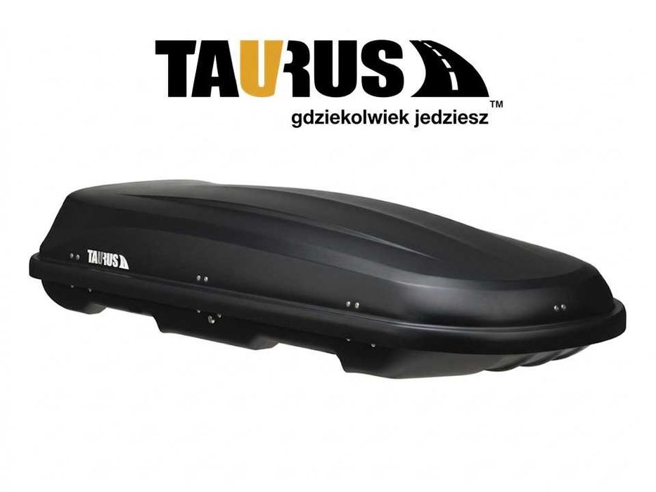Dwustronny box dachowy Taurus Xtreme II 450 litrów czarny matowy fv gw